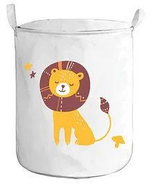 Polka Tots Laundry Bag Canvas Storage Bag Lion Print