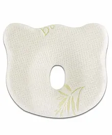 The White Willow Cooling Gel-Infused Memory Foam Infant Baby Head Shaping Pillow for Preventing Head for Flat Head Syndrome Ideal for 0-12 Age - Green