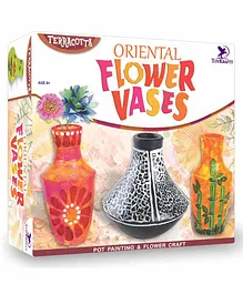 Toy Kraft Terracotta Oriental Flower Vases Kit - Multicolour
