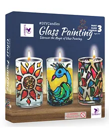 Toy Kraft Glass Painting Candle Kit - Multicolour