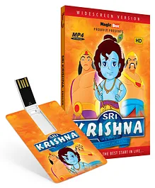 Inkmeo Movie Card Sri Krishna Stories 8GB High Definition MP4 Video USB Memory Stick - English