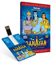 Inkmeo Movie Card Ramayan Stories 8GB High Definition MP4 Video USB Memory Stick - English