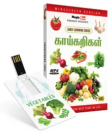 Inkmeo Movie Card Vegetable 8GB High Definition MP4 Video USB Memory Stick - Tamil 