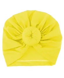 Syga Turban Wrapped Style Cap Yellow - Circumference 32 cm