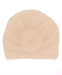 Syga Turban Wrapped Style Cap Cream - Circumference 32 cm