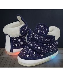 Chiu Star Print LED Light Chu Chu Musical Sound  Booties - Blue