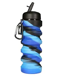 Smily Kiddos Silicone Expandable & Foldable Bottle Black & Blue - 500 ml