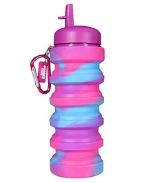Smily Kiddos Silicone Expandable & Foldable Bottle Purple & Pink - 500 ml