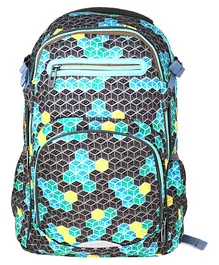 Smily Kiddos Teen Backpack Future Black Green - 16 Inches