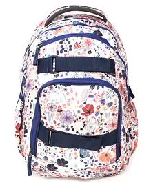 Smily Kiddos Teen Backpack Flower Theme Pink - 16 Inches