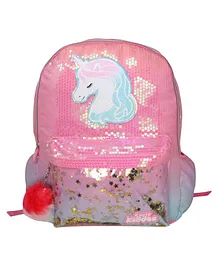 Smily Kiddos Unicorn Theme Backpack Pink - 16 Inches