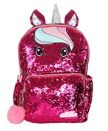 Smily Kiddos Unicorn Theme Backpack Silver - 16 Inches