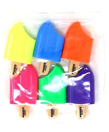 Smily Kiddos Icecream Scented Fluorescent Highlighter Pack of 6 - Multicolor