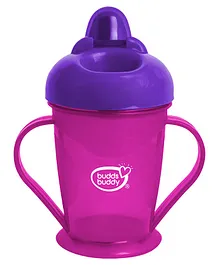 Buddsbuddy BPA Free Anti Spill Design Handy Sippy Cup Pink Purple - 175 ml