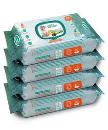 Buddsbuddy Combo of 4 Cucumber Based  Skincare Baby Wet Wipes With Lid Contains Aloe vera Extract, Castor Oil - 80 Pieces