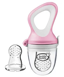 Buddsbuddy 2 Stage Fruit And Food Nibbler With Extra Teat - Pink White