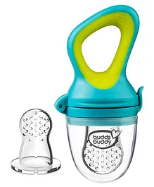 Buddsbuddy 2 Stage Fruit And Food Nibbler With Extra Teat - Green Blue