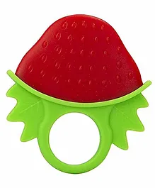  INFANTSO Non Toxic Food Grade Silicone Strawberry Baby Teether  Red