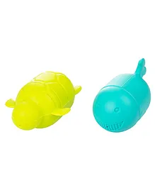 Infantso Silicone Bath Toy Set of 2 - Turquoise & Green