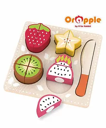 Orapple By R For Rabbit Wooden Fruit Slicer - Multicolor