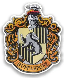 Macmerise Hufflepuff Crest Theme Stickon - Yellow
