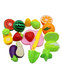  Brown Boss Kids Realistic Sliceable Fruits Toy Set - Multicolor