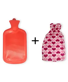 Sahyog Wellness Hot Water Bottle with Cover - Red (Cover Color May Vary)