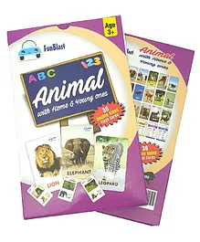 FunBlast Animals Flash Cards - 36 Cards