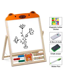 Fiddlerz Double Sided Magnetic Wooden Writing Board - White