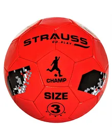 Strauss Size 3 Kids Football - Red