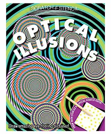 Scratch & Stencil Optical Illusions Book - English