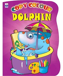 Macaw Shaped Copy Color Book Dolphin - English 