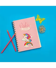 The Story Saga Note Pad Unicorn Print Pink - 80 Pages