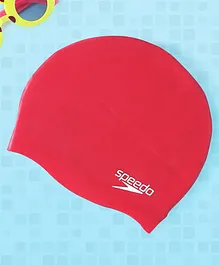 Speedo Silicone Moulded Swim Cap - Red