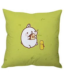 Stybuzz Bunny Eating Sandwich Cushion Cover - Green