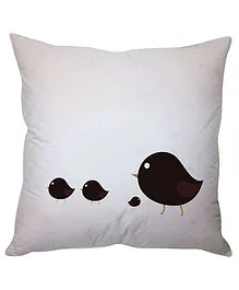 Stybuzz Cute Birds Cushion Cover - White