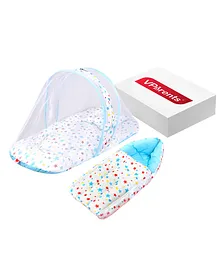 VParents Joy Baby Bedding Set With Pillow & Sleeping Bag Combo - Blue