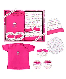 VParents Bitsy New born Baby Gift Set Pack of 5 - Pink
