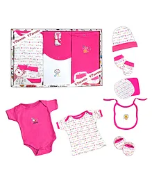 VParents Bitsy New Born Baby Gift Set Pack of 8 - Pink