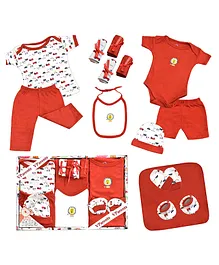 VParents Bitsy New Born Baby Gift Set Pack of 13 - Red