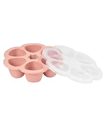 Beaba Silicone Baby Food Multiportion Storage Tray Vintage Pink - 6 x 150ml
