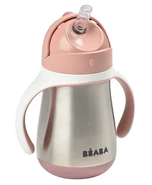 Beaba Stainless Steel Straw Sipper Cup  Pink - 250 ml 