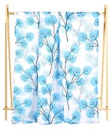 The Mom Store Muslin 6 Layer Cotton Dohar Forest Print - Blue
