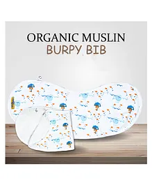 Bdiaper 4 Layers Of Organic Cotton Muslin Burpy Bibs Ship And Whale Print