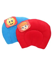 Hello Toys Baby Head Support Pillows Set of 2 - Red Blue