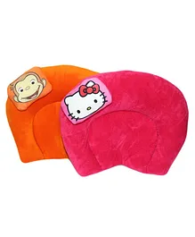 Hello Toys Baby Head Support Pillows Set of 2 - Orange Pink