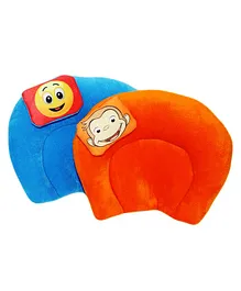 Hello Toys Baby Head Support Pillows Set of 2 - Blue Orange