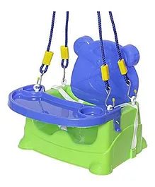 Planet of Toys Baby Booster Seat Cum Swing with Feeding Tray - Green