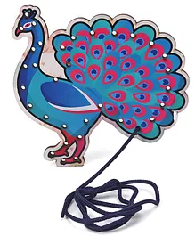 Omocha Lacing Toy Peacock Shaped - Blue 