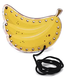 Omocha Lacing Toy Banana Shaped - Yellow 